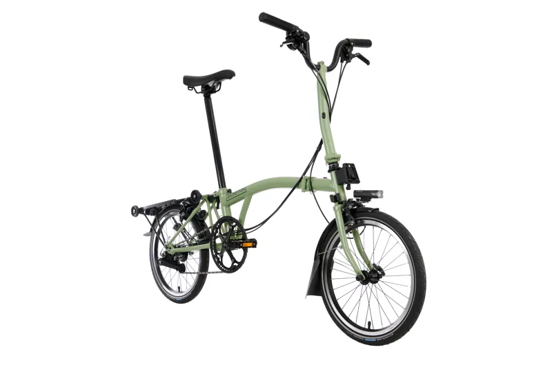 Brompton C Line Explore Mid Bar 6 Speed with Rack in Matcha Green-3